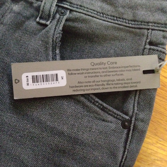 NWT Ladies Grey Gray Mid-Rise Skinny Collin Hudson Jeans Pants 24 (US 0) - Picture 7 of 16